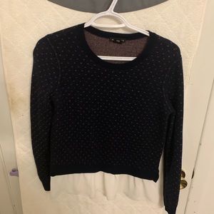Sweater with blouse attached